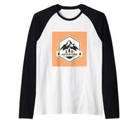Insigne d'aventure de Montagne Minimal Outdoor Nature Graphic Manche Raglan