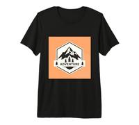 Insigne d'aventure de Montagne Minimal Outdoor Nature Graphic T-Shirt Haut de Gamme
