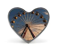 Insigne de bouton personnalisé - Épinglette à revers - Grande roue - Imprimée - Chapeaux - Sacs - Épinglette à boutons - Forme d'amour - Métal - Sans pierre précieuse, Love form, Métal, Pas de gemme