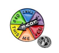 Insigne de broche de roue, insigne de broche d'émail amusant,Aime pointeur rotatif Roulette Épingle en émail - Cartoon tourne-disque, broche esthétique, roue de couleur pour les