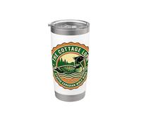 Insigne de forêt d'oiseaux aquatiques de style rétro vintage Gobelet isotherme en acier inoxydable double paroi