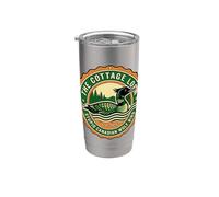 Insigne de forêt d'oiseaux aquatiques de style rétro vintage Gobelet isotherme en acier inoxydable double paroi