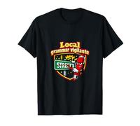 Insigne de Grammaire Locale Vigilante Rouge Stylo Rue T-Shirt
