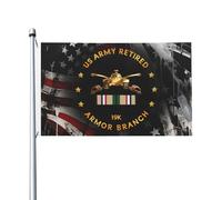 Insigne De La Branche Blindée Mos 19K Américain, Retraité Des Combats De La Guerre Du Golfe Bannières 90X150Cm Durable Double Face Bannière Cour Drapeaux Pour Fêtes Ferme Intérieure