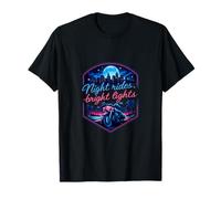 Insigne de Motard Vintage avec lumières Vives T-Shirt