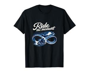 Insigne de Motard Vintage Ride The Moment Infinity Motorcycle T-Shirt