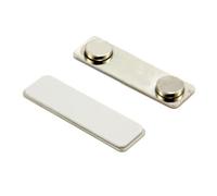 Insigne de Nom Magnétique Pour Identifiant, Personnel, Invités, Visiteurs, Événements Avec Auto-Adhésif et Dos en Métal - 45mm x 13mm