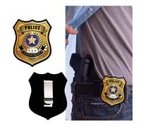 FIESTAS GUIRCA | Badge de Police Multicolore - Accessoire de Costume pour Fêtes de Policiers et Voleurs, Halloween et Carnaval - Idéal pour Enfants et Adultes - Multicolore