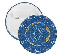 Insigne de visage de soleil intéressant, broches rondes en métal, broche légère pour sac à dos, épingles à boutons tendance pour chemises, vestes, châle, manteau, unisexe, 20pcs, Fer blanc, épingles