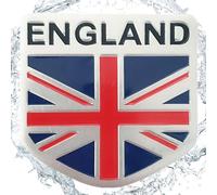 Insigne de voiture avec drapeau anglais - Emblème de voiture avec drapeau britannique - Insigne en métal avec drapeau de l'Union Jack - Autocollant pour voiture avec drapeau britannique - Emblème de