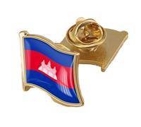 Insigne D'Épingle De Drapeau Du Cambodge,Broche De Revers En Émail Artisanal Du Cambodge,Insignes Nationaux Du Cambodge,Insigne Pour Pulls,Foulards,Sacs À Dos,Décorations Pour Femmes Et Homme