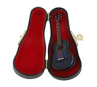 Insigne D'épingle de Guitare, Broche de Guitare Unisexe Vintage Ornement de Guitare Bleue Superbe Broche Miniature Présentée dans une Belle Boîte- D'étui de Guitare