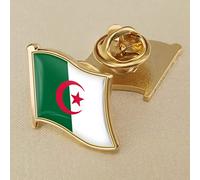 Insigne D'Épinglette De Drapeau De L'Algérie Soleil Et Lune Rouge Vif,Insignes D'Émail D'Épinglette De Drapeau,Épingles Nationales De Drapeau Ondulant,Épingles D'Insignes Nationaux De Drapeau En