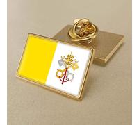 Insigne D'Épinglette De Drapeau De L'Église Du Vatican Jaune Et Blanc, Insignes D'Émail D'Épinglette De Drapeau, Épingles De Drapeau National, Épingles D'Insignes Nationaux De Drapeau, Cadeau S