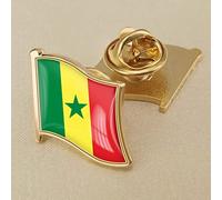 Insigne D'Épinglette De Drapeau Du Sénégal À Rayures Vertes,Insignes En Émail Pour Épinglette De Drapeau,Épinglettes De Drapeau National,Épingles D'Insignes Nationaux De Drapeau En Métal,Cade