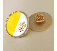 Insigne D'Épinglette De Drapeau Du Vatican De L'Église Jaune Et Blanche, Insignes D'Émail D'Épinglette De Drapeau, Épingles De Drapeau National, Épingles D'Insignes Nationaux De Drapeau, Cadeau
