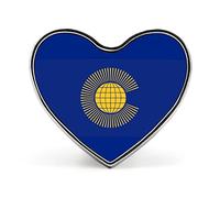 Insigne drapeau d'association nationale - Convient aux étudiants, aux responsables, aux enseignants, aux activités commémoratives d'unité, broche décorative « Love »