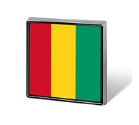 Insigne drapeau de Guinée, épinglette, cravate, bijou de costume, jean, chemise, sac