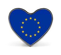 Insigne drapeau de l'Union européenne - Convient aux étudiants, aux responsables, aux enseignants, aux activités commémoratives d'unité, broche décorative « Amour »