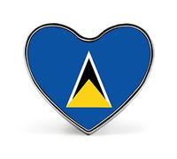 Insigne drapeau de Sainte-Lucie - Convient aux élèves, aux responsables, aux enseignants, aux activités commémoratives d'unité, broche décorative « Amour »