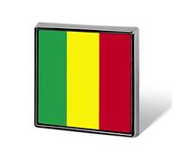 Insigne drapeau du Mali, épinglette, cravate, bijou de costume, jean, chemise, sac