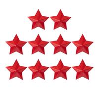 Insigne Étoile Pentagramme Rouge 10 Pièces en Aluminium Rétro