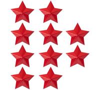 Insigne Étoile Rouge en Aluminium 10 Pièces, Style Rétro pour Étudiants