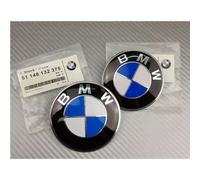 Insigne Marque Auto 2 Logos Badges Emblème Bmw 82mm Capot 74 Mm Coffre Effet Carbone Bleu Blanc