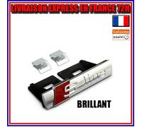 INSIGNE MARQUE AUTO BRILLANINSIGNE Logo S LINE Calandre Emblème Logo SLINE ARGENT