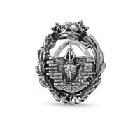 Insigne Pin's de revers en argent sterling 925 massif, 19 mm, motif bouclier d'ingénieur naval professionnel