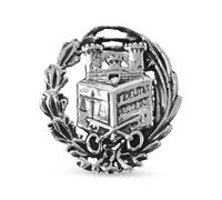 Insigne Pin's de revers en argent sterling 925 massif de 17 mm, motif bouclier, pour gestionnaire immobilier professionnel