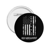 Insigne Rip Charlie Kirk, épingle à bouton, badges ronds en métal, épingles de poitrine rondes, broche de chapeau, décoration