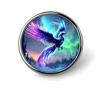 Insigne rond Aurora Phoenix, broche imprimée, cadeau pour hommes et femmes, 2,5 cm
