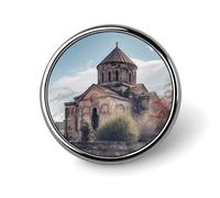 Insigne rond de l'Église arménienne, 25 mm / 1 pouce, bouton en métal, épingle, pièce détachée, support d'épingle classique, bouton pour chemises et vêtements, broche personnalisée