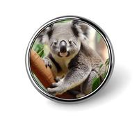 Insigne rond mignon koala tendance, broche en métal léger pour chapeau, veste, sac à dos