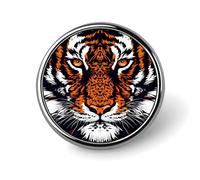 Insigne Tigre Féroce, badge rond, épinglette, bouton, broche imprimée, cadeau pour hommes et femmes, 2,5 cm
