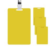 Insigne vertical effaçable pour bloc-notes - Carte d'identité réutilisable