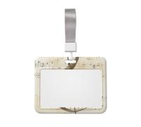 Insigne vintage de notes de musique, coque de protection coulissante horizontale avec fenêtre transparente