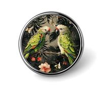 Insignes décoratifs en alliage d'aluminium durable pour couples, perroquets, olives, boutons légers pour chemises, vestes, chapeaux, uniformes - 2,5 cm