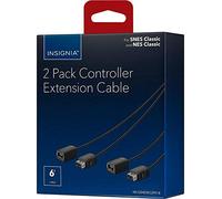 Insignia Lot de 2 câbles d'extension pour manettes Nintendo SNES Classic et Nintendo NES Classic Noir 1,8 m