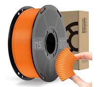 Inslogic Filament TPU 1,75 mm, pour imprimante 3D, flexible, 95 A, en TPU, souple, 1,75 mm +/- 0,02 mm, durable et résistant à l'abrasion, bobine de 1 kg, orange