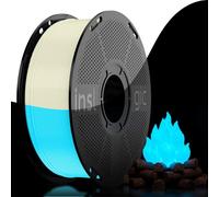 Inslogic PLA Lumineux dans l'Obscurité Bleu, Matériau d'Impression 3D 1.75mm Précision ±0.02mm 1kg, Bobine Réutilisable Compatible avec SUNLU & Bambu Lab, Recharge Prête à l'Emploi