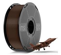 Inslogic PLA Pro 1.75mm Filament Pré-séché Filament imperméable à l'humidité pour imprimante 3D Bobine de 1kg, Précision +/-0.02mm, Compatible avec la plupart des imprimantes FDM (Marron)
