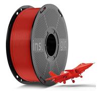 Inslogic PLA Pro 1.75mm Filament Pré-séché Filament imperméable à l'humidité pour imprimante 3D Bobine de 1kg, Précision +/-0.02mm, Compatible avec la plupart des imprimantes FDM (Rouge)