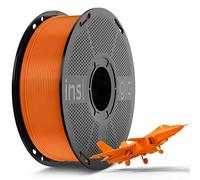 Inslogic PLA Pro 1.75mm Filament Pré-séché Filament imperméable à l'humidité pour imprimante 3D Bobine de 1kg, Précision +/-0.02mm, Compatible avec la plupart des imprimantes FDM (Orange)