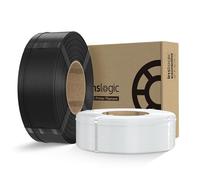 Inslogic PLA Pro 1.75mm Filament Pré-séché Filament imperméable à l'humidité pour imprimante 3D Recharge 2kg, 50-300mm/s, Compatible avec la plupart des imprimantes FDM (noir + blanc)