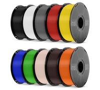 Inslogic PLA Pro 1.75mm Filament Pré-séché Filament imperméable à l'humidité pour imprimante 3D Recharge 10kg Bundle, Compatible avec la plupart des imprimantes FDM, 10 Colours