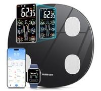 INSMART Balance intelligente pour poids corporel, écran LCD tout-en-un pour salle de bain, balance de graisse corporelle, balance numérique intelligente Bluetooth avec fréquence cardiaque, indice