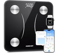 INSMART Pese Personnes, 30 * 30 CM Large Plateforme Bluetooth Balance Pese PersonneBalance Connectée avec IMC, 17 Body Composition Balance Connectée, Health Monitoring Analyser avec Synchronised APP