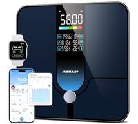 INSMART Pese Personnes, Balance Pese Personne avec grand écran (7 données), Bluetooth Balance Connectée pour visualiser 18 données corporelles via l'App, Balance 30x30cm Charge maximale 227KG/500lb